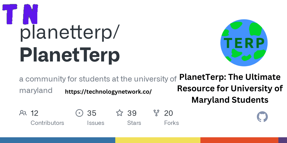 A simple image of Planetterp with title and logo